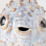 Spike I (Small) 8L x 4W Off-White Ceramic Puffer Fish by Mercana at Eve Furniture