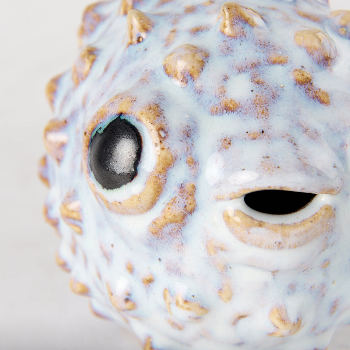 Spike I (Small) Off-White Ceramic Puffer Fish by Mercana at Eve Furniture