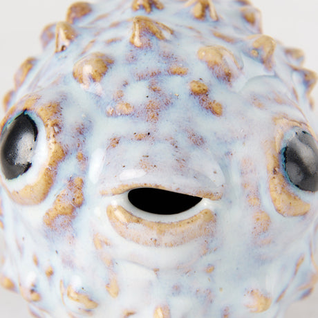 Spike I (Small) Off-White Ceramic Puffer Fish by Mercana at Eve Furniture