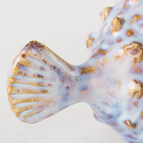 Spike I (Small) Off-White Ceramic Puffer Fish by Mercana at Eve Furniture