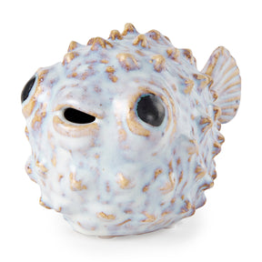Spike I (Small) Off-White Ceramic Puffer Fish by Mercana at Eve Furniture