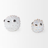 Spike II (Large) 10L x 6W Off-White Ceramic Puffer Fish by Mercana at Eve Furniture
