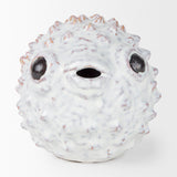 Spike II (Large) 10L x 6W Off-White Ceramic Puffer Fish by Mercana at Eve Furniture