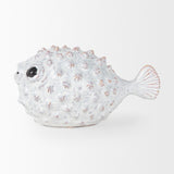 Spike II (Large) 10L x 6W Off-White Ceramic Puffer Fish by Mercana at Eve Furniture