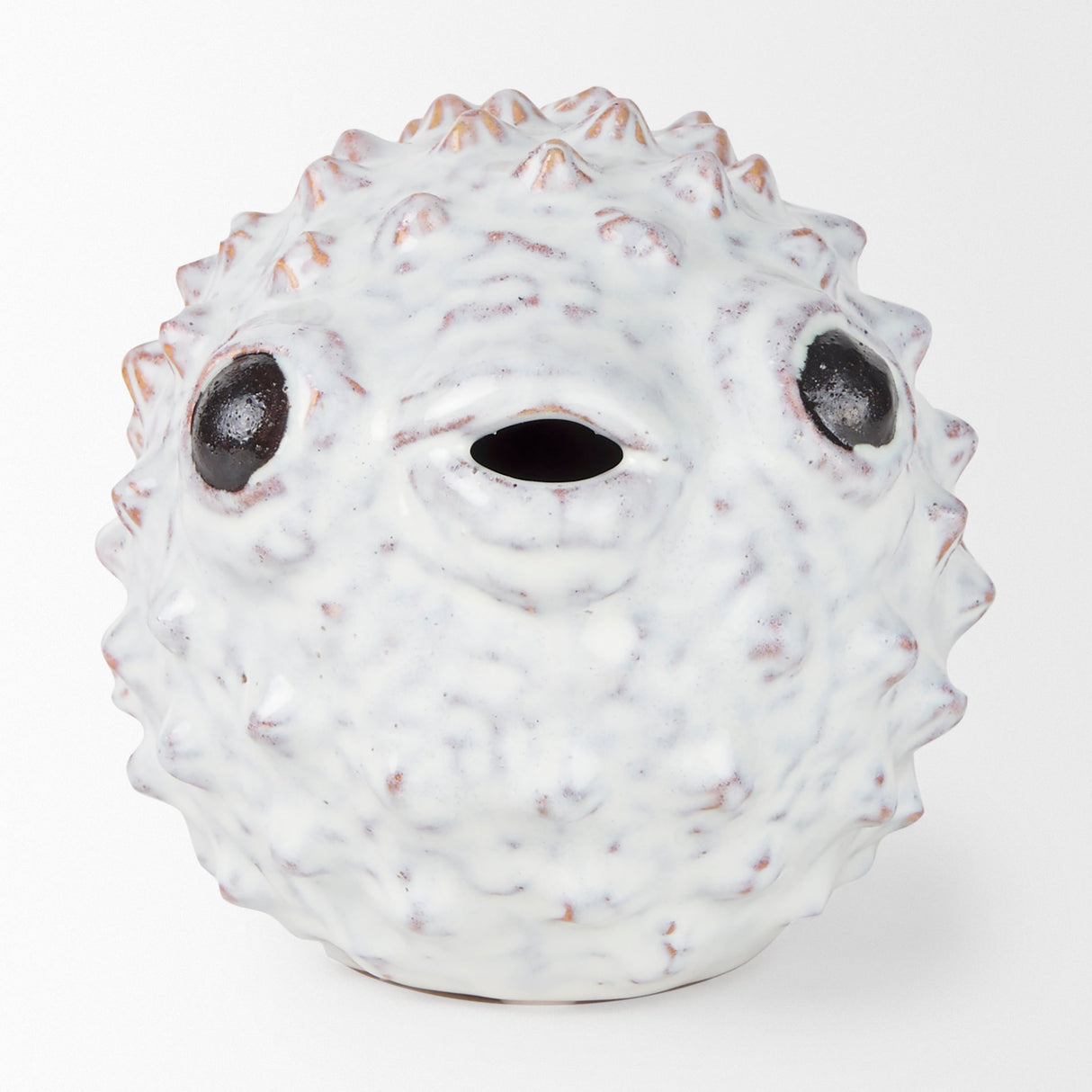 Spike II (Large) Off-White Ceramic Puffer Fish by Mercana at Eve Furniture