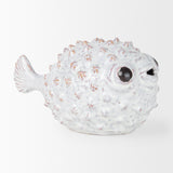 Spike II (Large) Off-White Ceramic Puffer Fish by Mercana at Eve Furniture