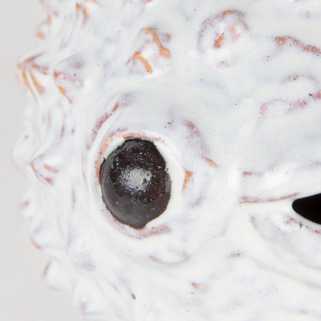Spike II (Large) Off-White Ceramic Puffer Fish by Mercana at Eve Furniture