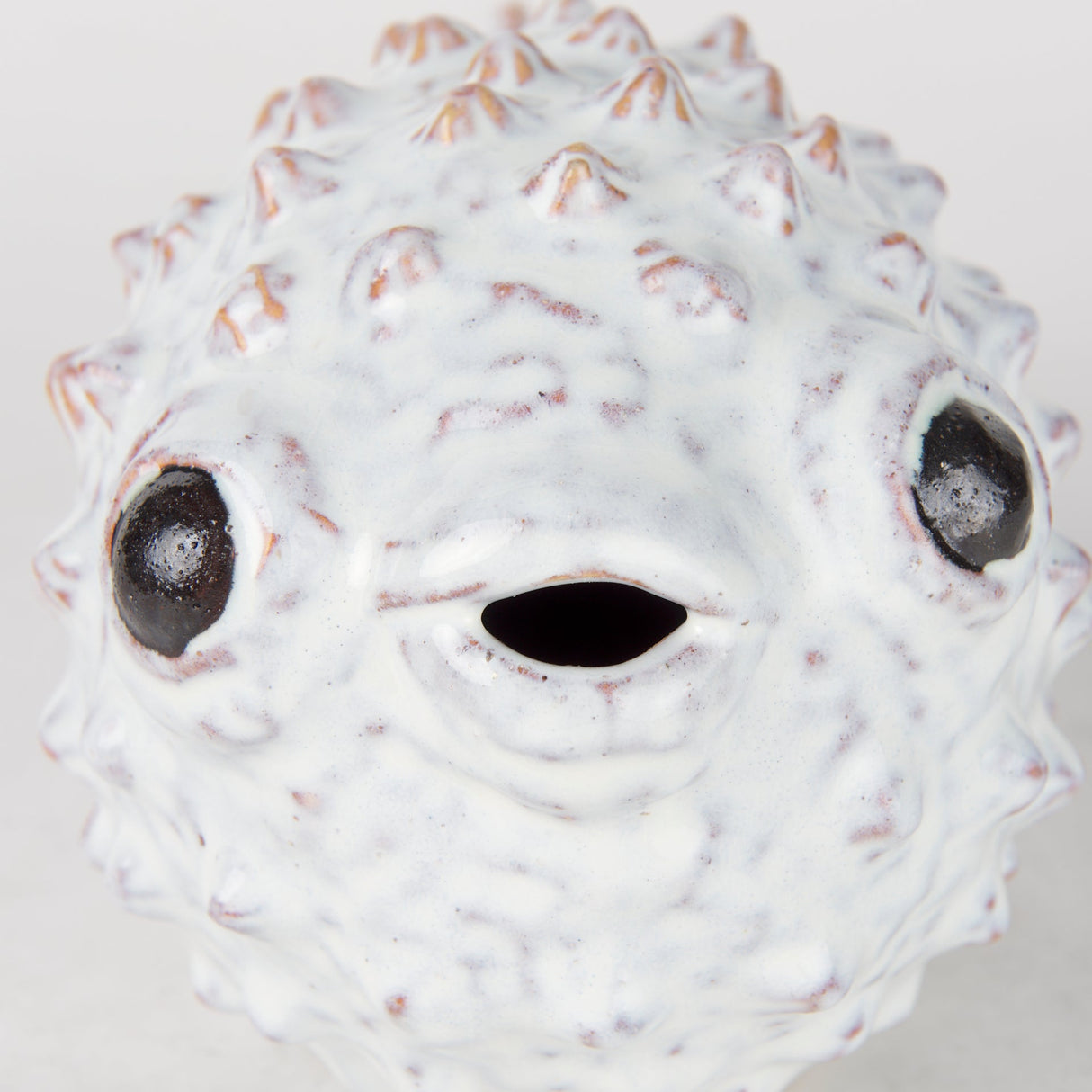 Spike II (Large) Off-White Ceramic Puffer Fish by Mercana at Eve Furniture