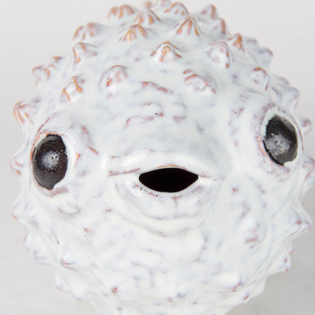 Spike II (Large) Off-White Ceramic Puffer Fish by Mercana at Eve Furniture