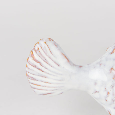 Spike II (Large) Off-White Ceramic Puffer Fish by Mercana at Eve Furniture