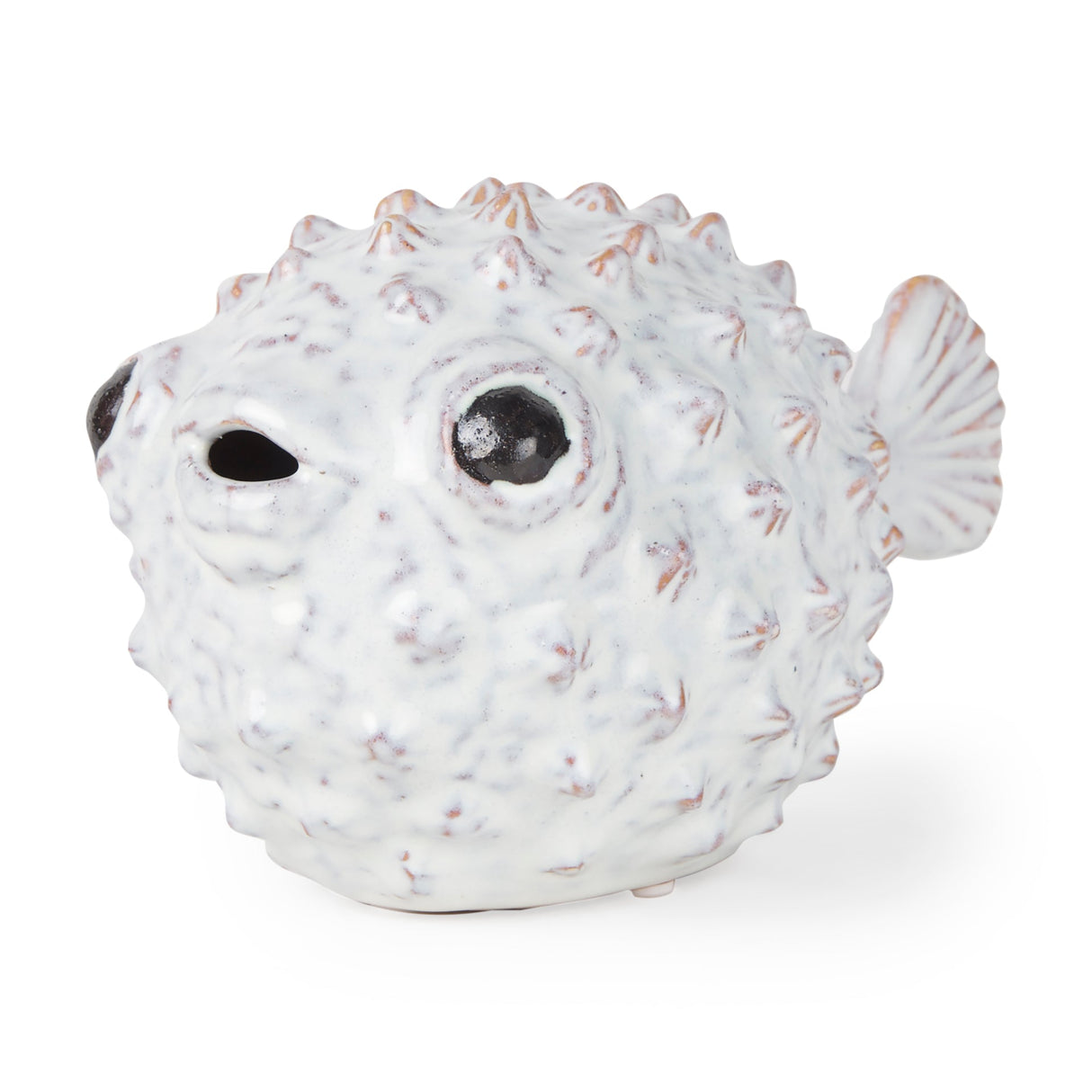 Spike II (Large) Off-White Ceramic Puffer Fish by Mercana at Eve Furniture