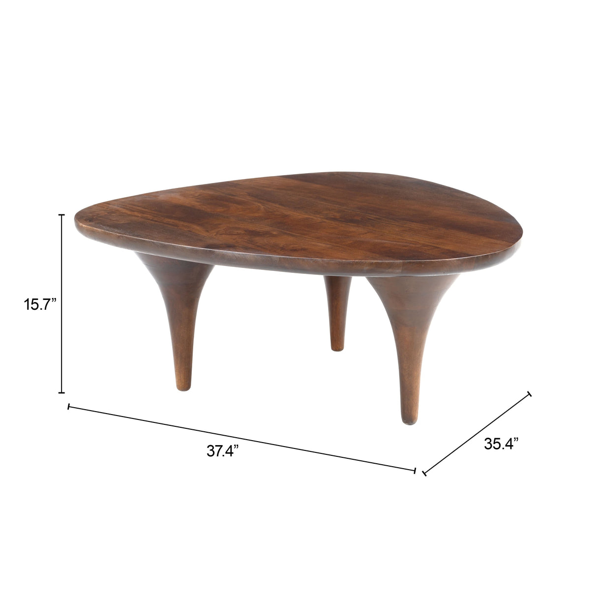 Spiker Walnut Coffee Table by Zuomod at Eve Furniture