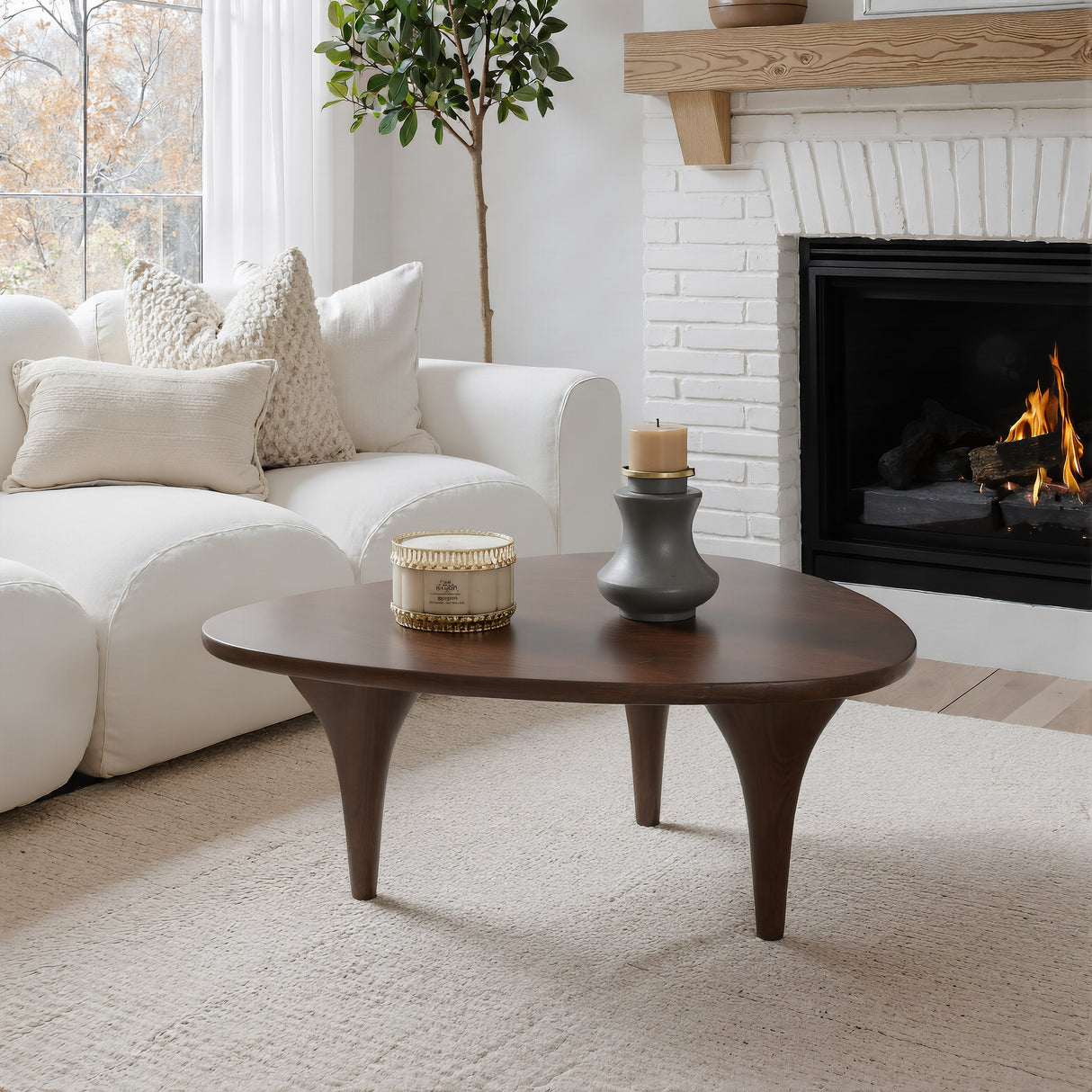 Spiker Walnut Coffee Table by Zuomod at Eve Furniture