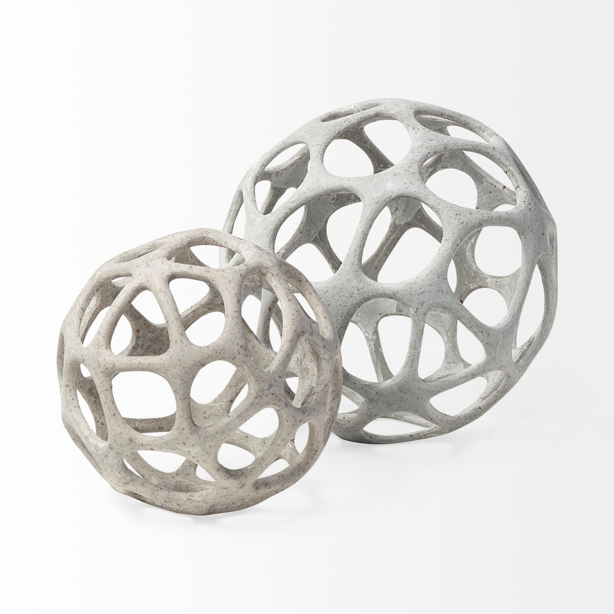 Spiro 6L x 6W Off-White Hollow Decorative Orb by Mercana at Eve Furniture