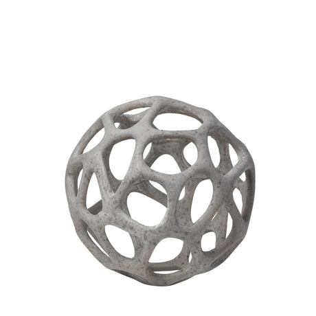 Spiro 6L x 6W Off-White Hollow Decorative Orb by Mercana at Eve Furniture