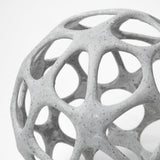 Spiro 7L x 7W Off-White Hollow Decorative Orb by Mercana at Eve Furniture