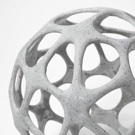 Spiro Off-White Hollow Decorative Orb by Mercana at Eve Furniture