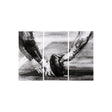 Sports Collection Football 3 Piece Triptych (S) by Mercana Studio a Hand Embellished Textured Canvas by Mercana at Eve Furniture