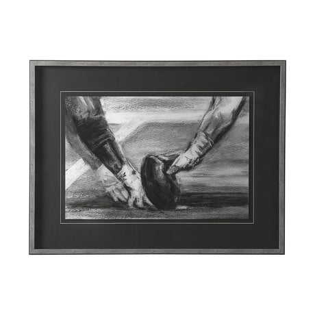 Sports Collection Football by Mercana Studio Hand Embellished Framed Art Print Matted under Glass by Mercana at Eve Furniture