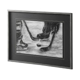 Sports Collection Hockey by Mercana Studio Hand Embellished Framed Art Print Matted under Glass by Mercana at Eve Furniture