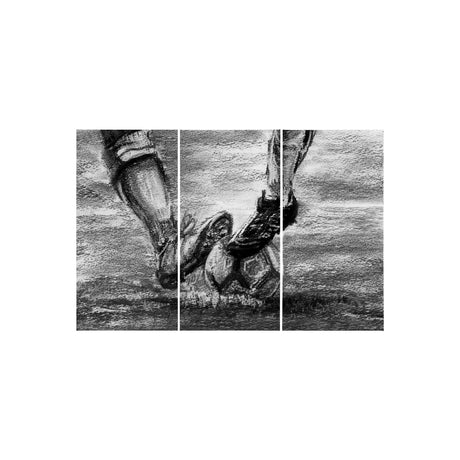 Sports collection Soccer-S 3 Piece Triptych by Mercana Studio a Hand Embellished Textured Canvas by Mercana at Eve Furniture