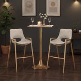 Spot Beige & Gold Bar Table by Zuomod at Eve Furniture