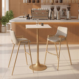 Spot Beige & Gold Bar Table by Zuomod at Eve Furniture