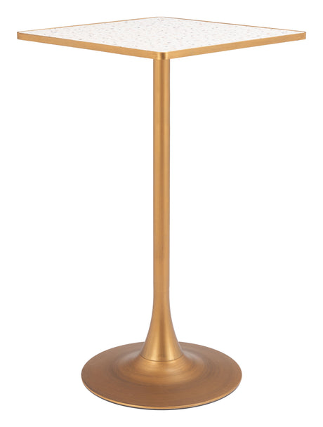 Spot Beige & Gold Bar Table by Zuomod at Eve Furniture