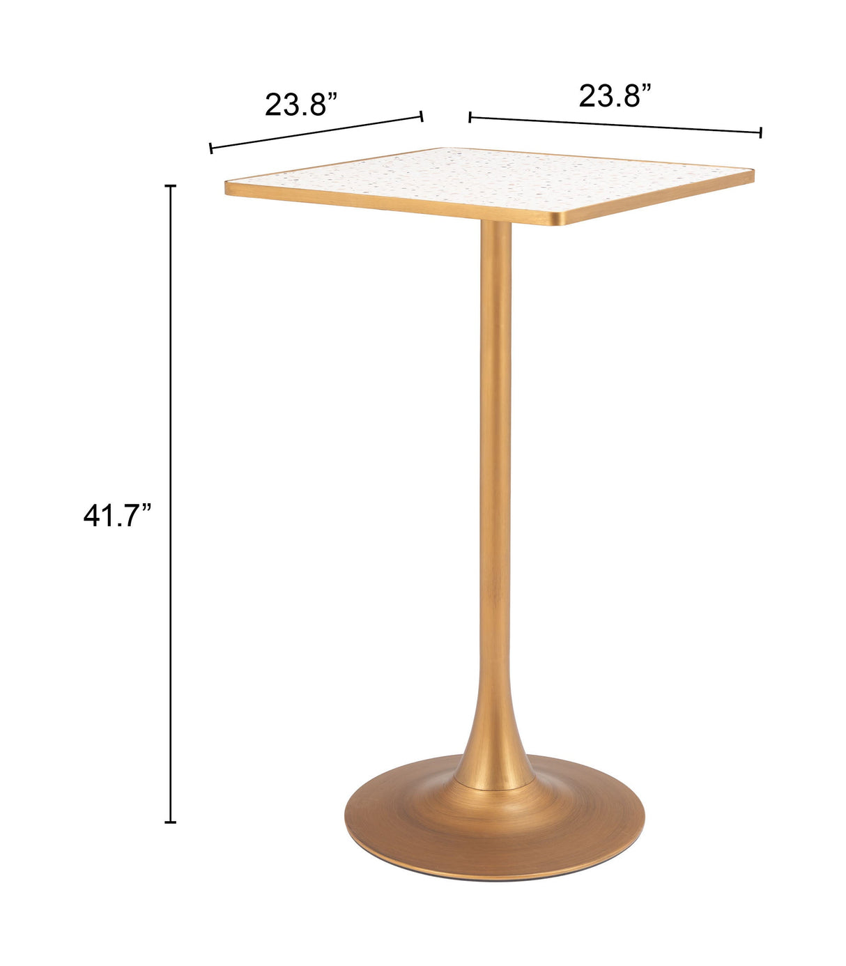 Spot Beige & Gold Bar Table by Zuomod at Eve Furniture
