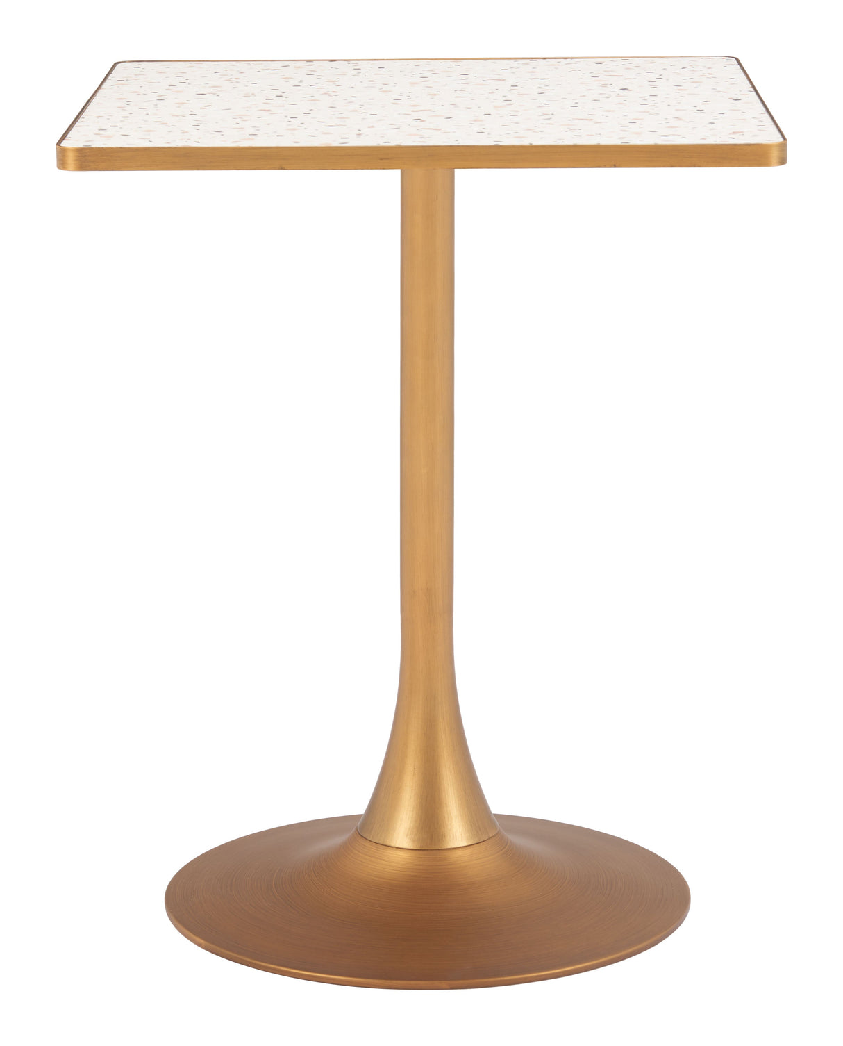 Spot Beige & Gold Bistro Table by Zuomod at Eve Furniture