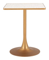 Spot Beige & Gold Bistro Table by Zuomod at Eve Furniture