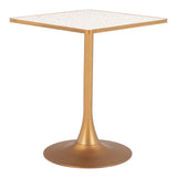 Spot Beige & Gold Bistro Table by Zuomod at Eve Furniture