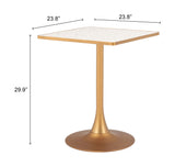 Spot Beige & Gold Bistro Table by Zuomod at Eve Furniture