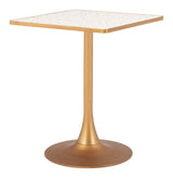 Spot Beige & Gold Bistro Table by Zuomod at Eve Furniture