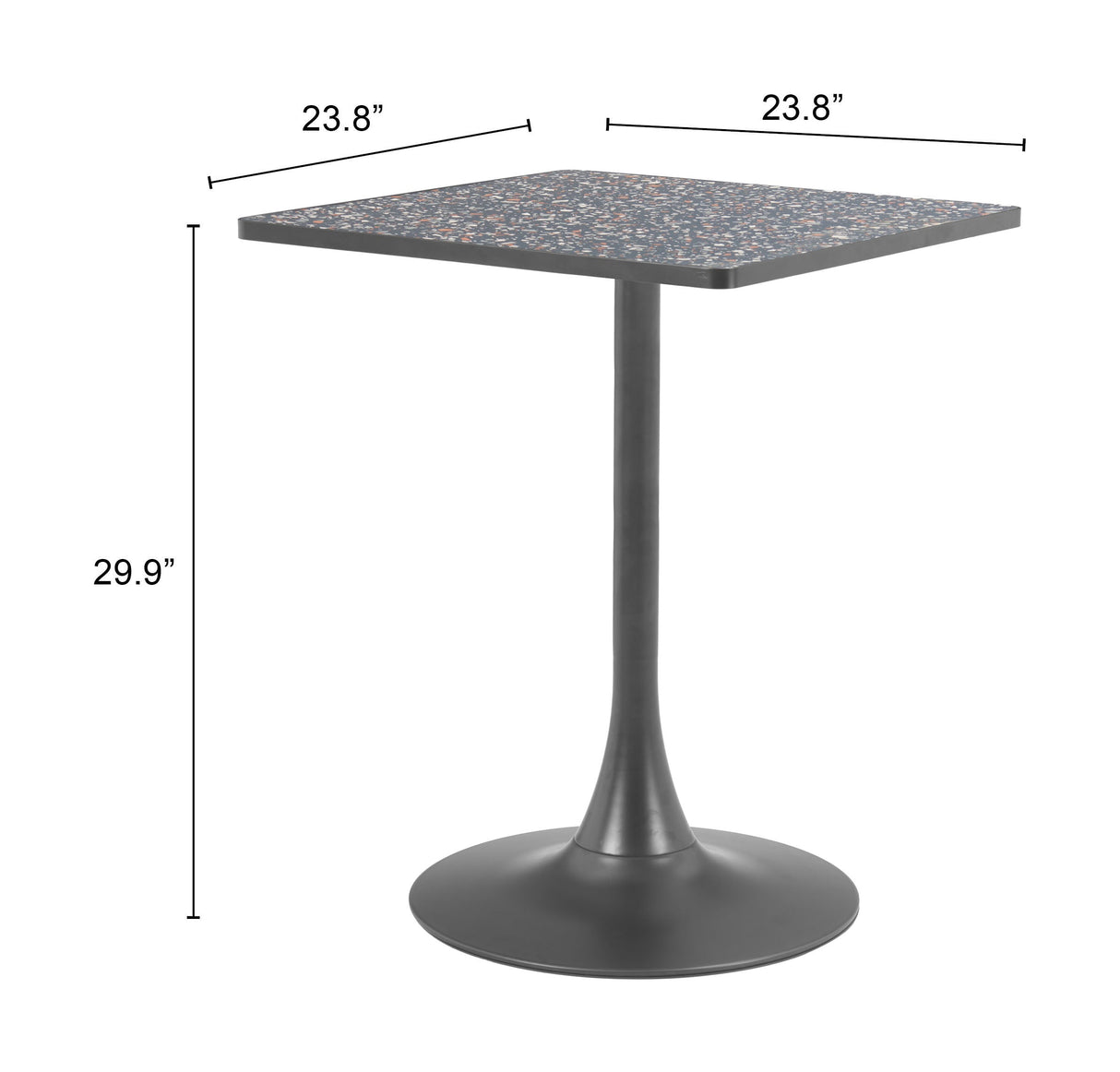Spot Black Bistro Table by Zuomod at Eve Furniture