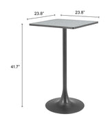 Spot Gray & Black Bar Table by Zuomod at Eve Furniture