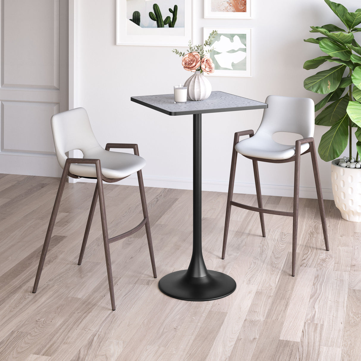 Spot Gray & Black Bar Table by Zuomod at Eve Furniture