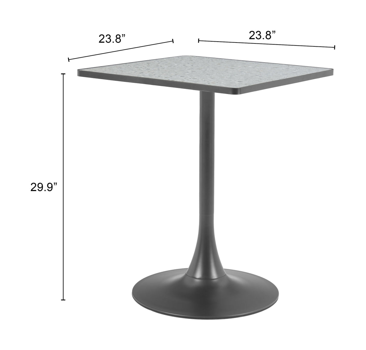 Spot Gray & Black Bistro Table by Zuomod at Eve Furniture
