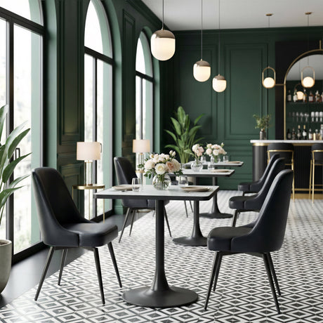 Spot Gray & Black Bistro Table by Zuomod at Eve Furniture