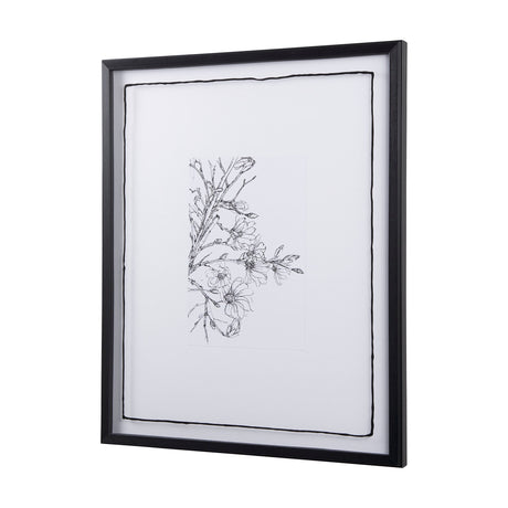 Spring Blooming X by Mercana Studio a Hand Embellished Textured Framed Art Print Matted under Glass by Mercana at Eve Furniture