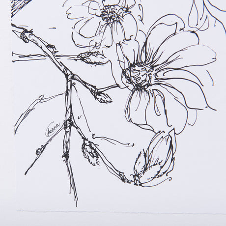 Spring Blooming X by Mercana Studio a Hand Embellished Textured Framed Art Print Matted under Glass by Mercana at Eve Furniture