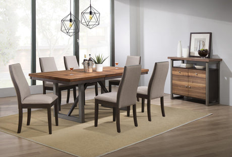 Spring Creek 7-Piece Rectangular Slat Dining Set by Coaster at Eve Furniture