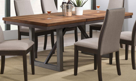 Spring Creek Natural Walnut Dining Table with Extension Leaf