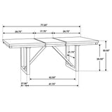 Spring Creek Natural Walnut 5-Piece Industrial Dining Set