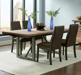 Spring Creek Natural Walnut 5-Piece Industrial Dining Set by Coaster at Eve Furniture