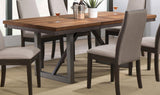 Spring Creek Natural Walnut Dining Table with Extension Leaf by Coaster at Eve Furniture