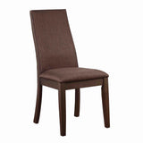 Spring Creek Rich Cocoa Brown Upholstered Side Chairs, Set of 2 by Coaster at Eve Furniture