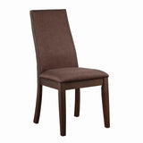 Spring Creek Rich Cocoa Brown Upholstered Side Chairs, Set of 2 by Coaster at Eve Furniture