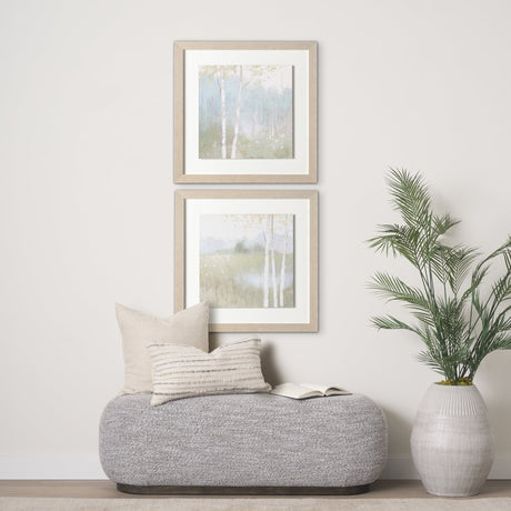 Spring Fling II Cool by Mercana Studio a Hand Embellished Textured Framed Art Print by Mercana at Eve Furniture