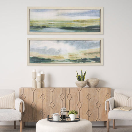 Spring Horizon II by Mercana Studio a Hand Embellished Textured Framed Art Print by Mercana at Eve Furniture